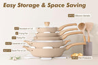 SENSARTE Ceramic Pots and Pans Set Nonstick, Kitchen Cookware Sets, 14-Piece - Image 3
