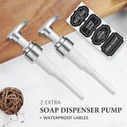 Amolliar Plastic Mason Jar Soap Dispenser - Image 3
