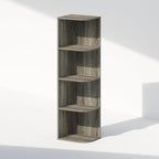 Furinno Reed Corner Shelf, 4-Tier Corner Bookshelf, Book Shelf, Corner Shelves - Image 5