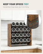 NESAPTO Spice Rack Organizer for Cabinet, Wood 4-Tier Vertical Seasoning - Image 3
