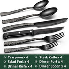 EWFEN 24-Piece Black Silverware Set - Image 2