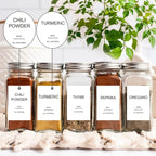GPOVVIMX 191 Spice Jar Labels Preprinted Minimalist Stickers - Image 2