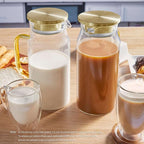 Bivvclaz 2 Liter 68 oz Gold Glass Pitcher - Image 6