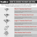 Stainless Steel Funnel, Walfos Kitchen Funnel - Image 7