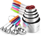 Measuring Cups : U-Taste 18/8 Stainless Steel Measuring Cups and Spoons Set of by U-Taste
