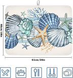Summer Sea Shell Drying Mat 24x18 Inch, Starfish Drying Mat - Image 2