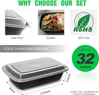 WGCC Meal Prep Containers, 32OZ 50 Pack Extra-thick Food Storage Containers - Image 3