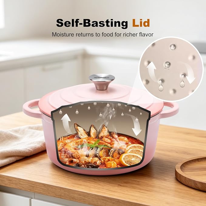 Enameled Cast Iron Dutch Oven - 4QT Pot - Image 4