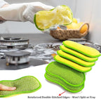 Dish Sponges Kitchen, 12 Pack Multi-Purpose Microfiber Scrub Sponge - Image 6