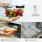 2 Pack Large Glass Food Storage Containers - Image 3