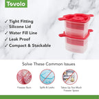 Tovolo Heart Shaped Ice Cubes Mold Pack of 2 Large Craft Ice Molds - Image 3