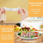 Plastic Shower Caps for Sourdough Bread, Food Covers Stretch Reusable Elastic - Image 2