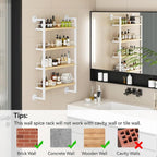 IBUYKE Spice Rack Wall Mount, 4 Tier Hanging Seasoning Organizer, Spice Rack - Image 6