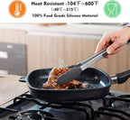 HOTEC Premium Stainless Steel Locking Kitchen Tongs - Image 2
