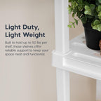 IRIS USA 4-Shelf Light Duty Plastic Storage Shelves, 200lb Capacity, Medium - Image 4