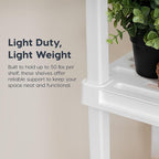 IRIS USA 3-Shelf Light Duty Plastic Storage Shelves, 150lb Capacity, Medium - Image 4