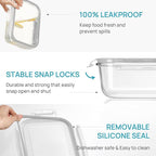 Vtopmart 2Pack 1860ml/63oz Large Glass Storage Containers - Image 6