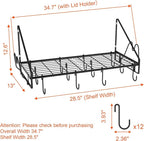 VyGrow 28 Inch Pot Rack Wall Mounted, Pots and Pans Organizer - Image 2