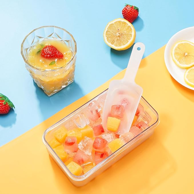 PHINOX Ice Cube Tray with Lid and Bin, 3 Pack Plastic Ice Cube Tray Molds - Image 9