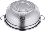 TeamFar Colander, 3qt Colander Strainer Stainless Steel, Solid Handle & - Image 3