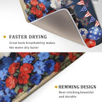 4th of July Drying Mat for Kitchen Counter 18 X 24 in Patriotic Printed Dish - Image 3