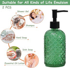 Green Glass Soap Dispenser - Image 4