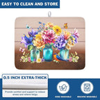 Spring Colorful Flowers Dish Drying Mat - Image 5