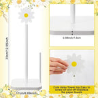Leinuosen White Daisy Paper Towel Holder Coquettish Cute Wooden Daisy Kitchen - Image 2