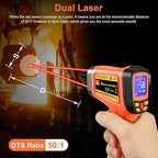 -58°F to 2732°F Digital Infrared Thermometer Gun, 50:1 Distance Ratio Laser - Image 3