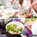 P&P CHEF Silicone Cooking Utensils Set of 7, Heat-proof Kitchen Utensils Set - Image 5