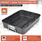 Roasting Rack for Turkey, Non-Stick Safe Coating Heavy-duty Turkey Rack for - Image 6