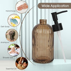 13.5oz Stripe Glass Soap Dispenser - Image 6