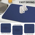 WISELIFE Dish Drying Mat Super Absorbent Drying Mat Large Dish Drying Mats - Image 4