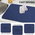 WISELIFE Dish Drying Mat Super Absorbent Drying Mat Large Dish Drying Mats - Image 4