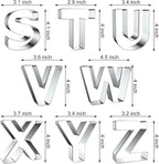 4 Inch Alphabet Letter Cookie Cutter Set - Image 4