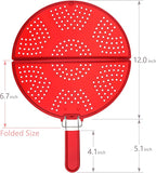 Foldable Splatter Screen for Frying Pan Grease Strainer Guard Silicone Splatter - Image 3