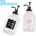 Glass Soap Dispenser with Pump, Countertop Soap and Lotion Dispenser Set of 2 - Image 4