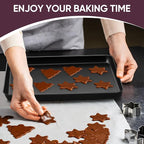 E-far Baking Sheet Set of 2, 12.5" x 9.5" x 1" Cookie Sheet Pan - Image 6