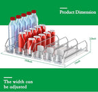 Drink Organizer for Fridge-White Automatic Pusher Glide, 12oz 16oz 20oz-Soda - Image 4