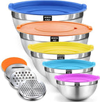 BEWOS Mixing Bowls with Lids Set by BEWOS