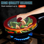Universal Lid for Pots Pans and Skillets, 2 Pack Pan Cover fit 7", Silicone - Image 3