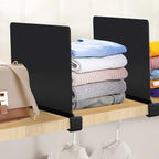 JOY DECOR 2 Pack Acrylic Matte Black Shelf Dividers - Image 7