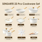 SENSARTE Nonstick Ceramic Cookware Set, PFAS & PFOA Free, Non Stick Healthy - Image 2
