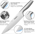 FIKSHOT 14 Pieces Knife Block Set German Stainless Steel - Image 4