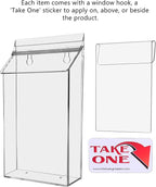 Outdoor Brochure Holder with Window Hook and Lid Holds 6" x 10" Pamphlets - Image 4