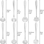 Chengu 8 Pieces Flower Coffee Tea Spoons Stainless Steel Sugar Spoons Tea Party - Image 2