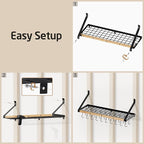 KES Pot Rack Wall Mounted 34 Inch, Pot and Pan Hanging Rack - Image 8