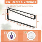 Tumbler Lid Organizer, Horizontal Tumbler Lid Storage Hook Up to 10 Lids - Image 3