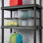 Sterilite 18-Pack Plastic Storage Bins w/ Lids, Shelf Totes Clear Containers - Image 8