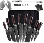 FULLHI Knife Set, Premium German Stainless Steel chef Knife Set by ExpertForPortableAndButcherKnifeSet